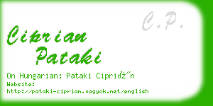 ciprian pataki business card